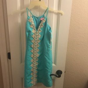 Lilly Pulitzer | Dresses | Lilly Pulitzer Blue Gold Dress Only Worn
